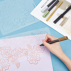 2Sheets 2 Styles Plastic Drawing Painting Stencils Templates&nbsp;DIY-CA0001-86