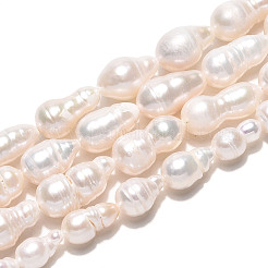 Natural Baroque Keshi Pearl Beads Strands&nbsp;PEAR-S020-F14-01