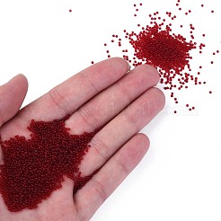 透明チェコガラスシードビーズ15/0個  ラウンド  ブラウン  1.5x1mm  穴：0.5mm  約500 G /袋&nbsp;SEED-N004-004-26