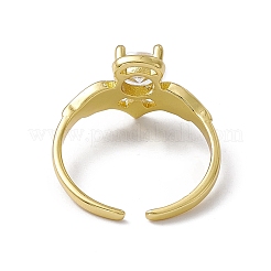 Cubic Zirconia Wing Open Cuff Ring&nbsp;RJEW-M144-10G