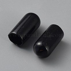 プラスチック製のハードパイプキャップ  チューブ用  ブラック  12x8.5mm  内径：8mm&nbsp;KY-WH20003-03