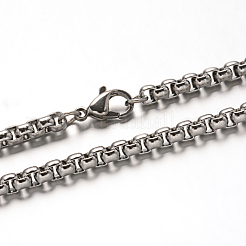 Tarnish Resistant 304 Stainless Steel Box Chain Necklaces&nbsp;NJEW-H421-1