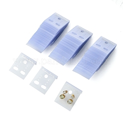 180PCS長方形のプラスチック製のピアスディスプレイカード  耳栓に使用  透明  3.7x3cm&nbsp;EDIS-FS0001-01B