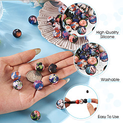 48Pcs Food Grade Eco-Friendly Silicone Focal Beads&nbsp;SIL-TA0002-58