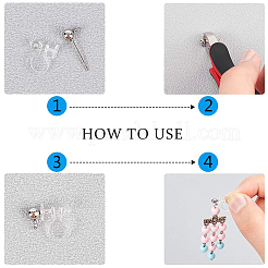 100Pcs 5 Styles Plastic Clip-on Earring Findings&nbsp;KY-AR0001-31