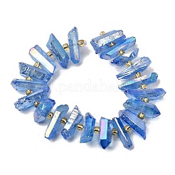 Electroplated Natural Quartz Crystal Beads Strands&nbsp;G-F800-F14