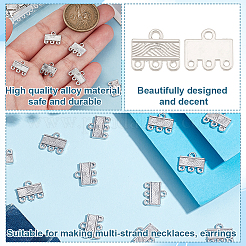 合金シャンデリア部品リンク120個  長方形  アンティークシルバー  10.5x12.5x1mm  穴：1.2mm&nbsp;FIND-GO0003-32D