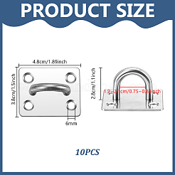 304ステンレス鋼の天井フック  ステンレス鋼色  48x38x28mm  穴：6~21mm&nbsp;AJEW-WH0752-746