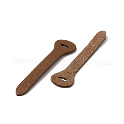 牛革のジッパープラーヘッド  バッグスーツケース用  キャメル  7x1.7x0.1cm  穴：3.5x9.5mm&nbsp;LS-PURS-WH0005-44D