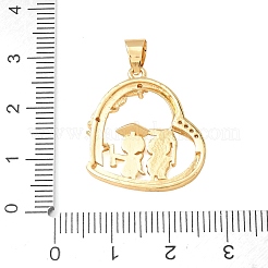 Brass Micro Pave Cubic Zirconia Pendants&nbsp;KK-CBA0009-10G-E