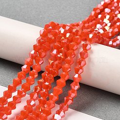 Opaque Solid Color Electroplate Glass Beads Strands&nbsp;EGLA-A039-P4mm-B03