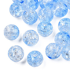 Transparent Crackle Acrylic Beads&nbsp;CACR-N002-01B
