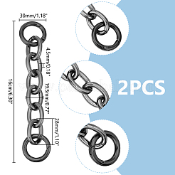 2Pcs Alloy Bag Extender Chains&nbsp;FIND-UN0003-08B