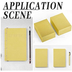 ベルベットコーティングされた製本紙  DIYのブックカバーに  ギフト用の箱  きいろ  1000x430x0.2mm&nbsp;LS-DIY-WH0033-32D