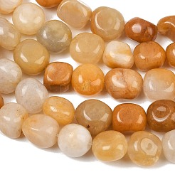 天然石トパーズ翡翠ビーズ連売り  ナゲット  タンブルストーン  9~11x8~10x6~10mm  穴：0.8mm  約18~19個/連  6.89~7.28''（17.5~18.5センチメートル）&nbsp;GG-CBA787B-A21