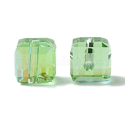 100Pcs Transparent Electroplate Glass Beads&nbsp;GLAA-K064-08A-AB04