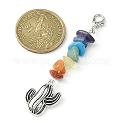 Alloy Cactus Pendant Decoration&nbsp;HJEW-JM01553-01