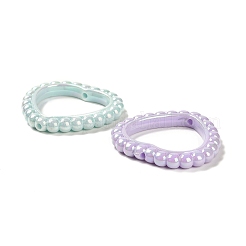 UV Plating Rainbow Iridescent Acrylic Bead Frames&nbsp;OACR-P020-03