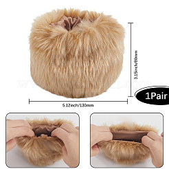 Women Imitation Rabbit Hair Cuffs Oversleeve Arm Gloves&nbsp;AJEW-WH20019-20C