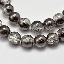 Electroplate Synthetic Crackle Quartz Bead Strands&nbsp;EGLA-J067-8mm-HP01