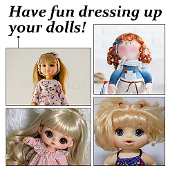 10Pcs 10 Colors High Temperature Fiber Short Bangs Hairstyle Doll Wig Hair&nbsp;DOLL-DC0001-04