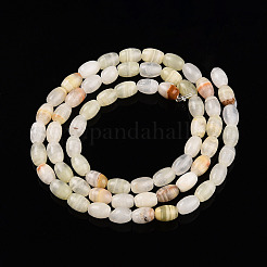 Natural Green Banded Calcite(Afghan Jade) Beads Strands&nbsp;G-N346-02A-12