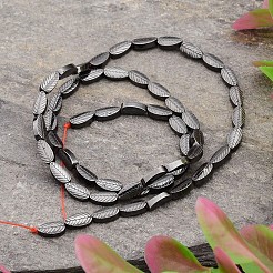 Electroplated Leaf Non-magnetic Synthetic Hematite Bead Strands&nbsp;G-E295-15