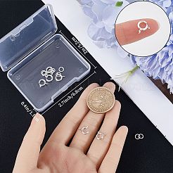 スターリングシルバースプリングリング留め金8個925個  スターリングシルバーのオープン丸カン8個925個付き  銀  10x8x1.5mm  穴：1.5mm&nbsp;STER-CN0001-33A