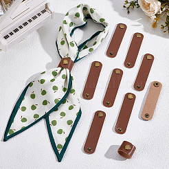 10Pcs Imitation Leather with Iron Scarf Clips&nbsp;AJEW-PH0008-73B