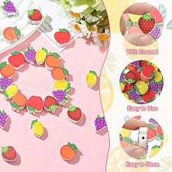 50Pcs 5 Styles Printed Wood Beads&nbsp;WOOD-CJ0002-38