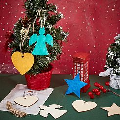 Christmas Theme Wooden Pendants Decorations&nbsp;WOOD-GA0001-09