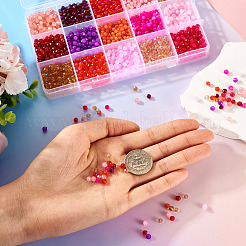1800Pcs 15 Styles Baking Paint Imitation Jade Glass Beads & Electroplate Glass Beads Sets&nbsp;EGLA-TA0001-73