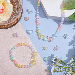 混合様式のアクリルビーズ  ラウンド  ミックスカラー  7.5~15.5x7.5~17x6~9.5mm  穴：2~2.5mm  498個/箱&nbsp;OACR-PH0004-11