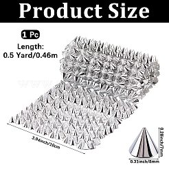 プラスチックコーンネックリベット1袋  オーガンジーギフトバッグ1個付き  銀  10x7mm  0.5ヤード/袋&nbsp;DIY-CP0013-67B