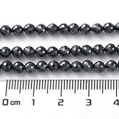 テラヘルツストーンビーズ連売り  多面カット  ラウンド  4mm  穴：0.8mm  約91個/連  15.47インチ（39.3cm）&nbsp;G-G048-A01-02