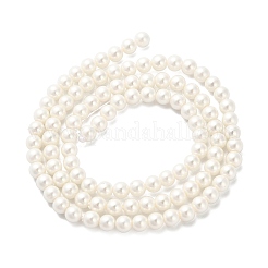 AB Color Plated Shell Pearl Round Beads Strands&nbsp;BSHE-XCP0001-31