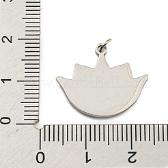 304ステンレスペンダント  エナメルと丸カン付き  ナザールボンジュウのチャーム  ステンレス鋼色  17x21x1.5mm  穴：2.5mm&nbsp;STAS-O003-03P