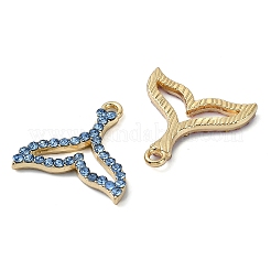 Golden Rack Plating Alloy Rhinestone Pendants&nbsp;PALLOY-F308-23G-02