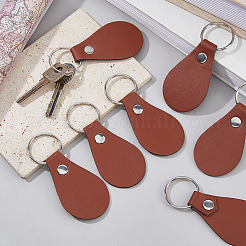 16Pcs Teardrop PU Leather Keychains&nbsp;KEYC-DC0001-47B