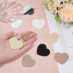 8Pcs 4 Colors Heart Cotton Embroider Self-adhesion Thread Iron on/Sew On Patches&nbsp;PATC-OC0001-04