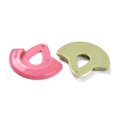 アクリルパーツカボションセッティング  ファン  ミックスカラー  トレイ：21x29mm  38x41.5x5.5mm  穴：1.5mm  約137個/500g&nbsp;OACR-S021-07-M