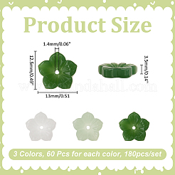 180Pcs 3 Colors Handmade Lampwork Bead Caps&nbsp;LAMP-ME0001-26