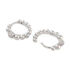 Rack Plating Round Brass Hoop Earrings&nbsp;EJEW-N055-47P-RS