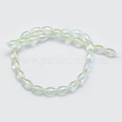 電気メッキガラスビーズセット  多面カット  ドラム  ミックスカラー  11.5x8mm  穴：1.2mm  約30個/連  13.7インチ（35cm）&nbsp;EGLA-G025