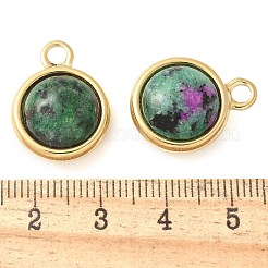 Ion Plating(IP) 304 Stainless Steel with Gemstone Pendants&nbsp;STAS-Q345-11G-01