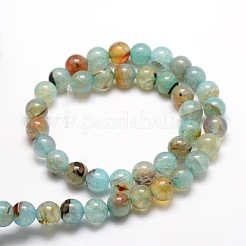 Dyed Natural Agate Round Beads Strands&nbsp;G-E321A-10mm-02