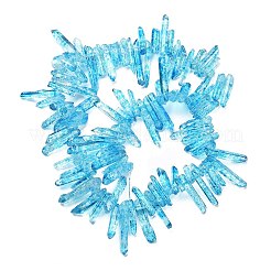 Natural Crackle Quartz Crystal Dyed Beads Strands&nbsp;G-I345-03B