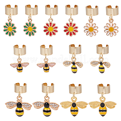 14Pcs 7 Styles Alloy Enamel Stethoscope Pendant Decorations&nbsp;HJEW-OC00168