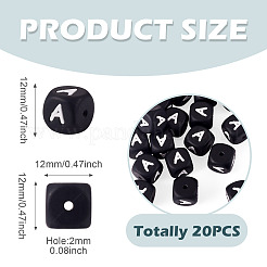 20Pcs Food Grade Eco-Friendly Silicone Beads&nbsp;SIL-TADJ0001-04A