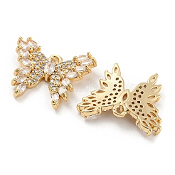 Brass Micro Cubic Zirconia Pendants&nbsp;KK-Q789-25G
